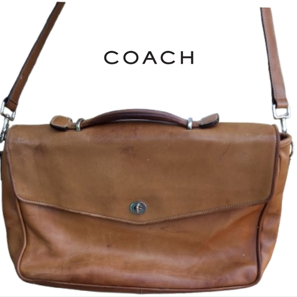 Coach British Tan Vintage  Messenger Bag with COA - Picture 1 of 16
